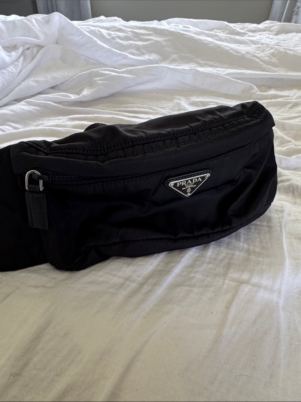 Prada Black Nylon Belt Bag